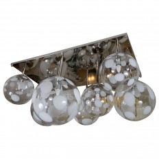 Multilevel chrome flush mount fixture